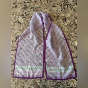 Vintage Ralfeaux Scarf Made in Italy Purple Green Neck Scarf Tie